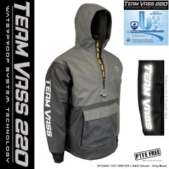 Team Vass 220 Winter Lined Smock - Waterproof - Grey/Black Edition